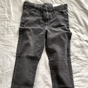 AEO Black Raw Edge Super Stretch Jeggings